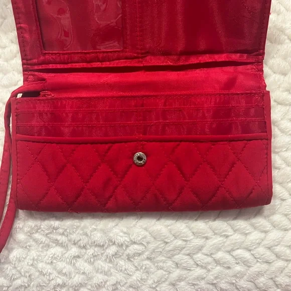 Vera Bradley Red Quilted Wristlet - Picture 8 of 10